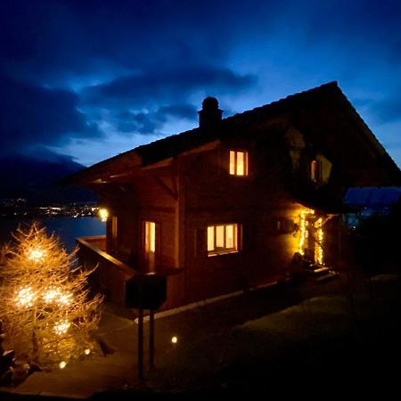 Chalet Egglen "Typical Swiss House, Best Views, Private Jacuzzi" Sigriswil Luaran gambar